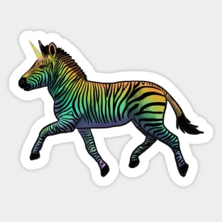 Rainbow Zebracorn Sticker